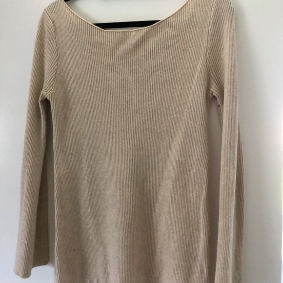 Zara Knit Cross Back Pullover Sweater - CREAM - Picture 2 of 5